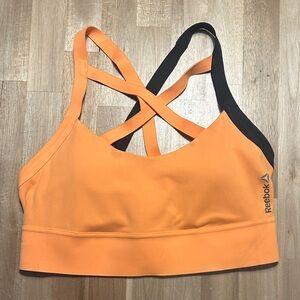 Reebok Orange and Black Sports Bra